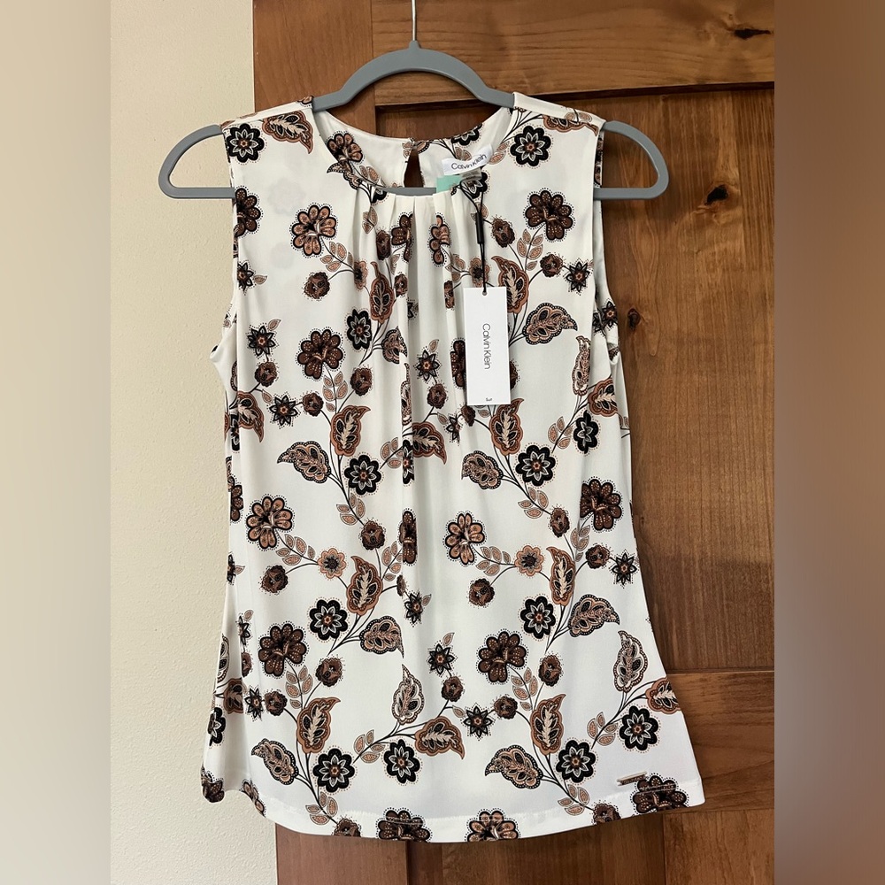 Calvin Klein sleeveless top new with tags Size Small